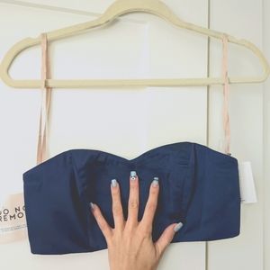 Fame and Partners navy bandeau top - NWT